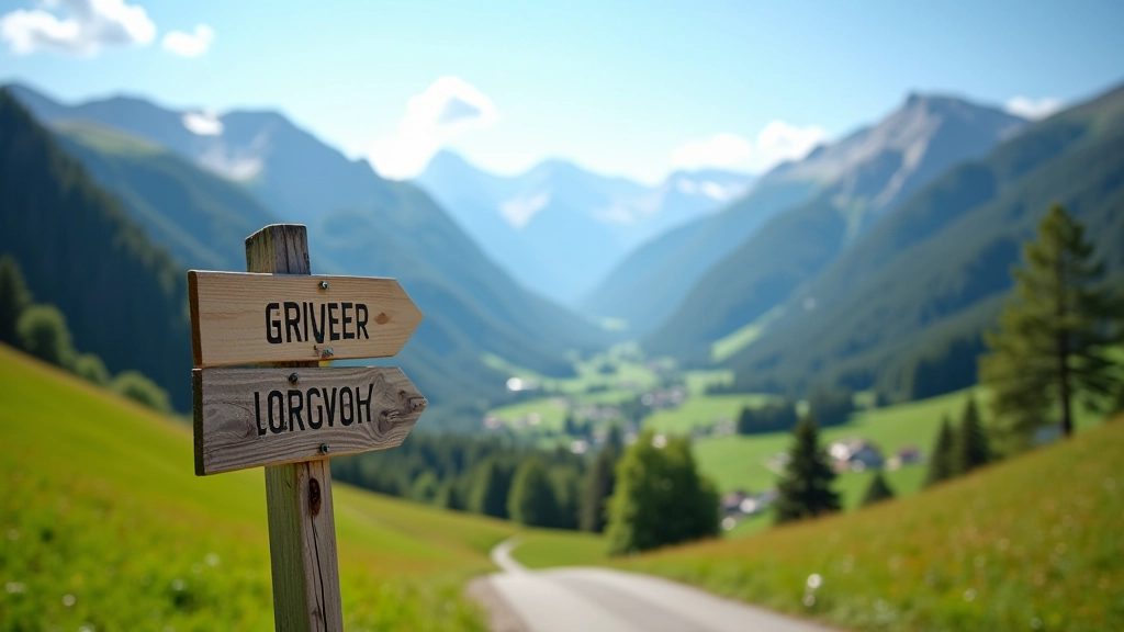 Paesaggio montano dell'Alto Adige con bandiera tedesca e italiana insieme