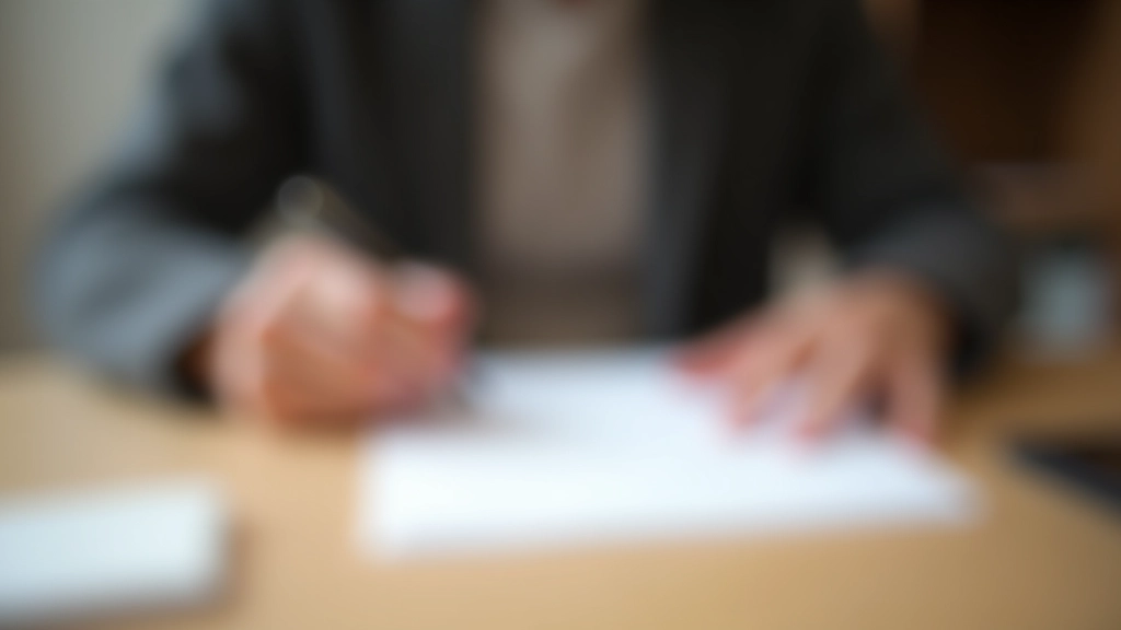 Mano che scrive una frase tedesca complessa su foglio di carta, matita in primo piano