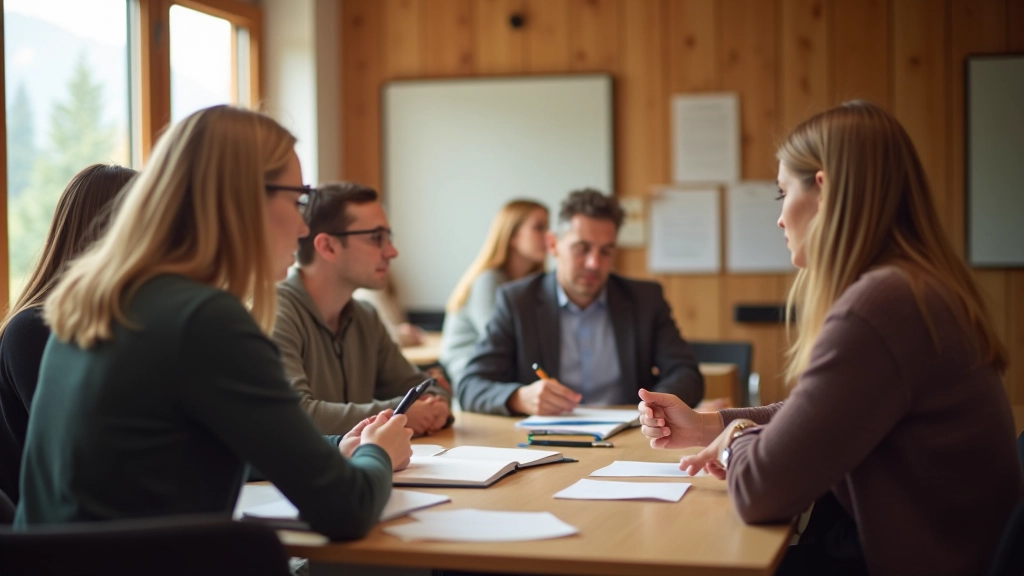 Aula di tedesco presso Deutsch Bolzano con studenti durante lezione interattiva