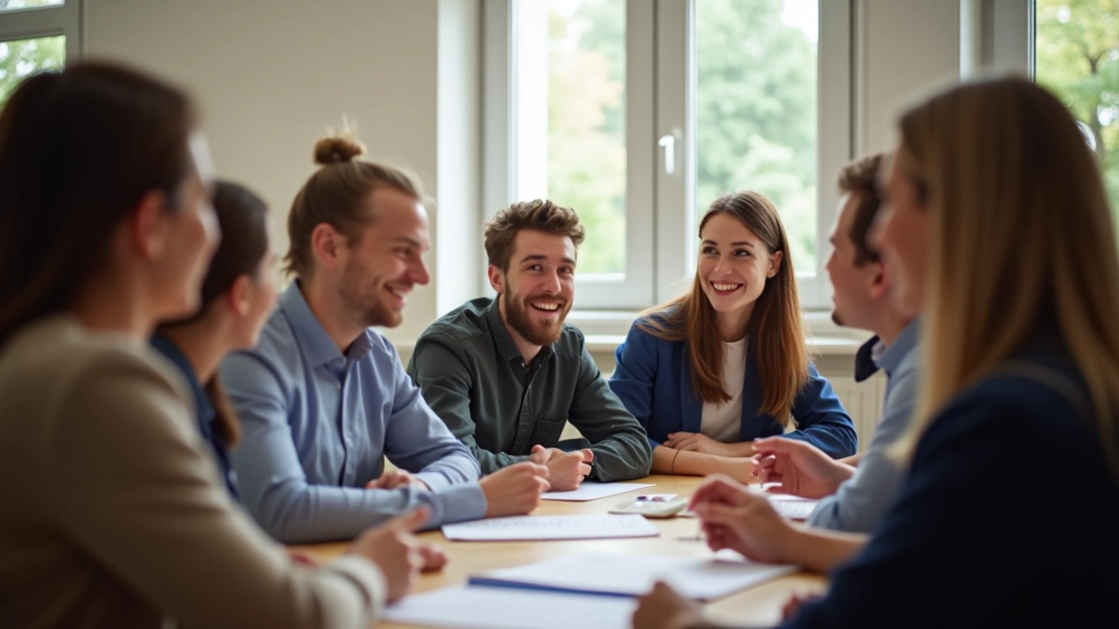Studenti che discutono in classe di tedesco